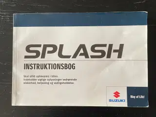 Suzuki Splash instruktionsbog