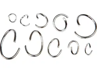 Oval- og O-ring - sortiment, forsølvet, 800ass./ 1 pk.