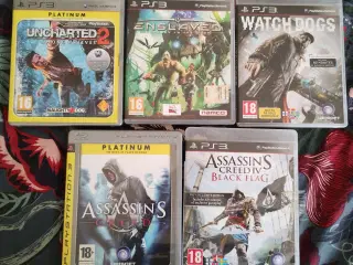 Forskellige spil til PS3 