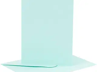 Lys Blå Kort og Kuverter - 6 Sæt, 10,5x15 cm