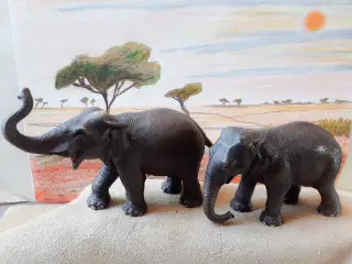 2 Schleich Elefanter