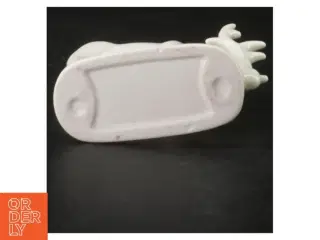 Hvid porcelæn elgfigur (str. 9,5 x. 7,5 cm)