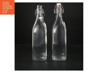 Glasflasker med patentlåg (str. 32x8 cm)