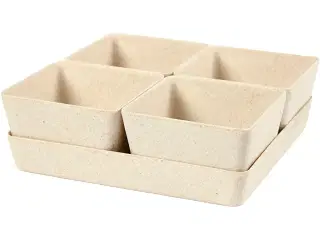Urtepotter, H: 8 cm, D: 19,5 cm, B: 19,5 cm, 1 sæt