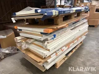 Lot: døre Swedoor Advance-line og Clever-Line 19 styk og 2 karmsæt