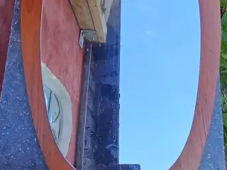 Spejl, retro, teak.