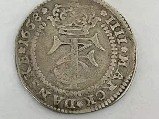 4 Mark / Krone 1658 Fre. III H95A Sieg 49.1 Aagaard 71.1
