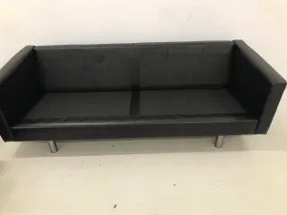 3+2 1/2 Pers.Sofagruppe i sort semianilin læder.