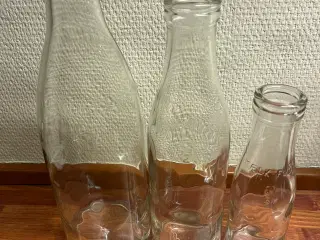 Gamle mælkeflasker - 3 stk