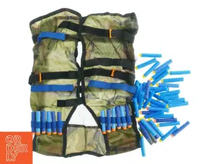 Legevæst og skumpatroner til blaster (str. 47 x 34 cm)
