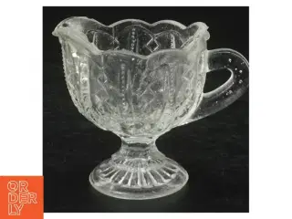 Glas kande med hank (str. H. 7,5 cm. ø. 6 cm)