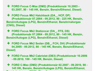 Hjullejesæt til bla Ford focus/c-max