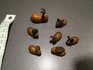 Små mikro teaktræs figurer