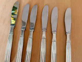 6 middagsknive Regent sølvplet 