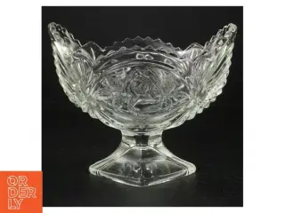 Gl. Glasskål (str. H. 15 cm. 21 x 13 cm)