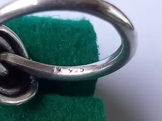 Vintage sølv ring swirvel.