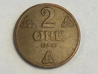 2 Øre 1933 Norge