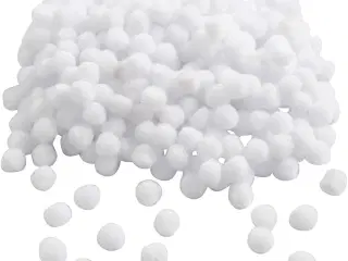 Pomponer, diam. 10 mm, hvid, 450stk./ 1 pk.