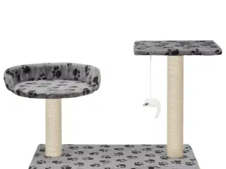 Kradsetræ med sisalkradsestolper 95 cm grå poteaftryk