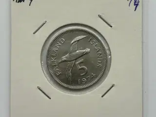 5 Pence Falkland Islands 1974