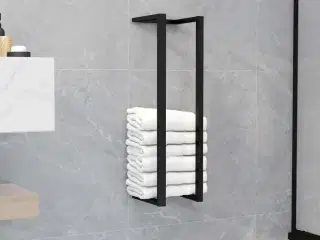 Håndklædeholder 12,5x12,5x60 cm jern sort