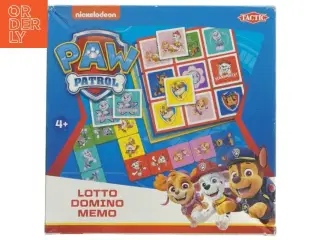 Paw Patrol Lotto Domino Memo spil fra Tactic (str. 22x22 cm)