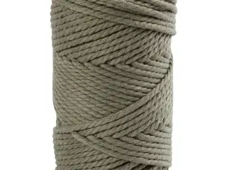 Macramé Reb - Mos Grøn, 55m, 4mm, Bæredygtigt Garn