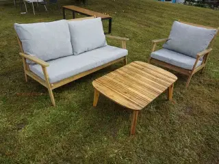 Zamora lounge sofa med bord og stol