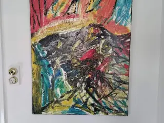 Farverigt maleri fra galleri i Aalborg
