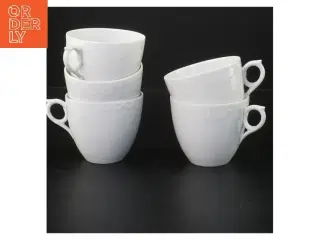 Sæt af 5 hvide porcelænskopper fra Royal Copenhagen (str. 5 stk Ø 8 cm)