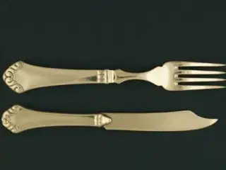 Victoria Fiskekniv og gaffel, 18½ cm.