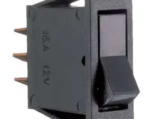 Kontakt firkantet omskifter sort 10amp