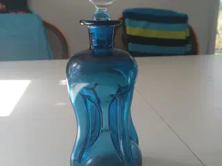 Holmegaard blå klukflaske