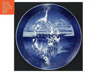 Juleplatte 1968 &#39;Den sidste konebåd&#39; fra Royal Copenhagen (str. Ø 18,5 cm)