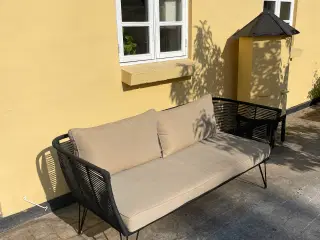 Sofa - Munda lounge sofa 175 cm sort