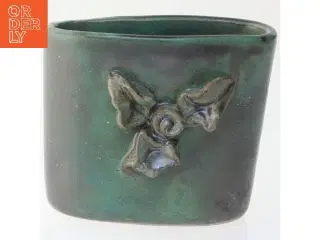 Keramik krukke med dekorativt mønster (str. 7x6 cm)