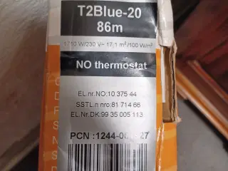 Raychem varmekabel T2 blå-20W  86 m (Gulvvarme)