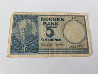 5 Kroner 1956 Norge