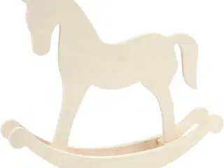 Nostalgisk Gyngehest i Lyst Træ - 24 cm