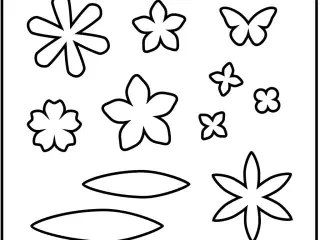 Skæreskabelon, blomster, str. 14x15,25 cm, tykkelse 15 mm, 1 stk.
