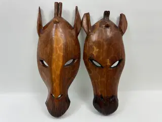 2 stk. store afrikanske 'giraf' masker