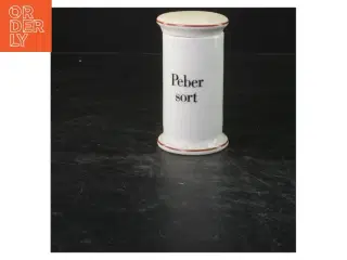 Porcelæn krukke til sort peber fra B&G (str. 11,5x6 cm)