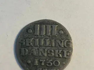 4 skilling 1730 Denmark