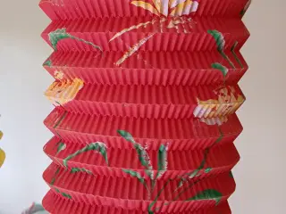 Papirlanterne 5 stk., farvede med blomstermotiver