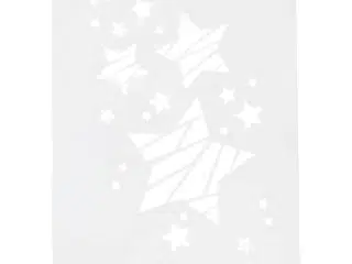 Stencil, stjerner, A4, ark 210x297 mm, 1 stk.