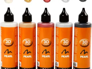 3D Liner, metallicfarver, 5x100ml/ 1 pk.