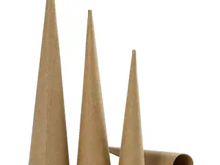 Høje Kegler, H: 20-25-30 cm, diam. 4-5-6 cm, 3stk./ 1 pk.