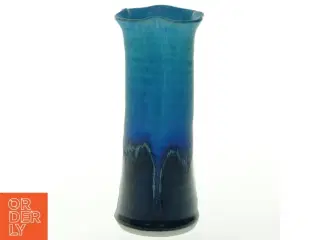 Blå keramisk vase (str. 18 cm)