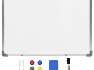 Magnetisk whiteboard 90x60 cm stål hvid