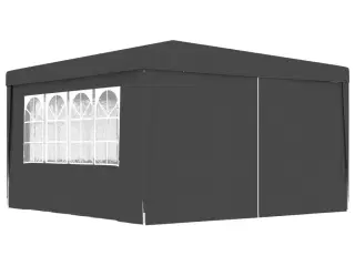 Festtelt med sidevægge 4x4 m 90 g/m² antracitgrå